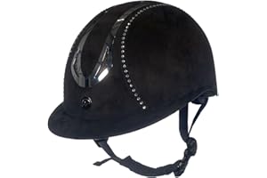 HKM Unisex Illusion Diamond Casco da equitazione Nero M = 55-57 cm