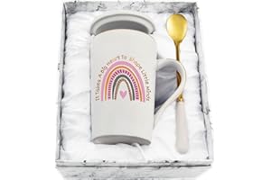 Joymaking Teacher Gift Coffee Mug Best Teacher Gift Idea Mug - It Takes a Big Heart to Shape Little Minds - Thank You Gifts for Teacher Birthday, Christmas Gifts, 14 Oz Teacher Gifts Mug, White