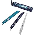 Eclipse Professional Tools EMFH4PS Multi-Function Handle and Reciprocating Saw Blade Set, Handsaw for Cutting Wood, Metal and Nail Embedded Wood
