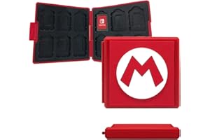 BAYINBROOK Switch Spielkarten Etui, 12 Steckplätze Aufbewahrungsbox für Spiele & TF Karten, Tragbarer Reisehalter, wasserdichte Hülle für Zubehör (B02)