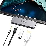 USB C Hub für iPad Pro 2018, CHOETECH 4 in 1 Typ C auf 4K60HZ HDMI Adapter mit USB-C PD 60W,USB 2.0, 3.5mm Audioausgang für iPad Pro,MacBook Pro 2019/2018,MacBook,Galaxy S10/Note 10,Huawei P30/Mate 30