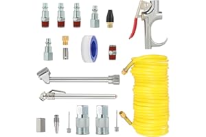 MOENDERGO 20 Pistolas de Aire Soplado,Kit de Pistola de Soplado para Eliminar el Polvo,Accesorios para Compresor de Aire con Herramienta de Compresor de Aire y Kit de Accesorios para Reparación de Automóviles