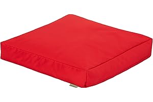 Gardenista Garden Large Slab Bean Bag Pouffe | Indoor Outdoor Water Resistant Chair Cushion | Durable & Comfy Lounger Beanbag Seat | Soft & Lightweight Patio Furniture Cushion (Red, 1)
