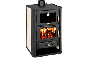 Vedeldad spis, 5 +15 kW, spis och värmepanna vedeldning, Prity FGW15