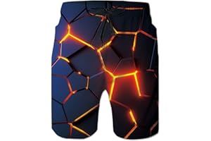 TUONROAD męskie szorty kąpielowe, zabawne kąpielówki z nadrukiem 3D, szybkoschnące, na lato, codzienne surfowanie, deska, na plażę, z siatkową podszewką, rozmiary S–3XL