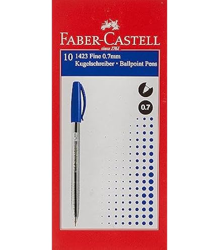 Faber-Castell 1423 Ball Pen 0.7Mm Box Of 50Pc Blue: Buy Online at