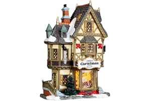 LEMAX VILLAGE COLLECTION Lemax Christmas, Tannenbaum Christmas Shoppe, 35845, edificio per villaggio natalizio