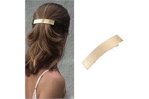 Cimenexe - Pinza para el pelo con barra geométrica bohemia, pasador de metal rectangular para el pelo, clip para la cabeza grueso dorado, accesorios decorativos para el cabello, joyería para mujeres