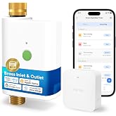 Meross WiFi Irrigation Programmer MST100, APP Automatic Irrigation &amp; Remote Control, Pause Rain and Water Consumption Monitor