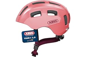 ABUS Casque de vélo Youn-I 2.0 - avec lumière pour Enfants, Adolescents et Jeunes Adultes - pour Filles et garçons