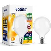 Ecolite G125 B&uuml;y&uuml;k Boy LED Ampul 12W (104W Eşdeğer) E27 Duy Dimmer Uyumlu 1600 L&uuml;men 2700K Sarı Işık Dekoratif Soft Globe Amp