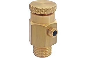 SOMATHERM FOR YOU, Purgeur d'air mâle 1/4" (8x13) en laiton brut avec molette, facile à installer, évacue l'air des radiateurs pour une circulation optimale et un chauffage efficace