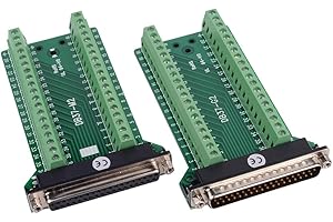 euroharry DB37 Femelle + Mâle D-SUB 2Row 37Pin Breakout Terminal Connector