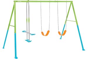 Intex - 44121 - Portique Balançoire 3 agrès Face à Face 2 balançoires Couleurs