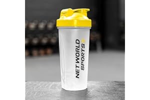 FORZA Bouteille Shaker Protéines 700ml | Gourde Nutrition pour Sports | Bouteille Mixer pour le Gym l'Haltérophilie | Choix de couleurs | Lots de 1, 3, 20 ou 72 en option (Lot de 3, Jaune)