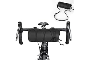 Flintronic Bolsa Manillar para Bicicleta de Gran Capacidad - Mochila Frontal para Montaña y Carretera Con Correa de Hombro - Negro