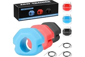 PTUI Set di Jawline Trainer, 3 Livelli di Resistenza, Scolpire la Linea della Mascella, Rimuovere il Doppio Mento, Allenamento dei Muscoli Facciali, Adatto per Uomini e Donne Protezione dei Denti e Muscoli