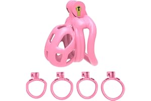 MKGMYGZ Sissy Chastity Cage Castidad Hombre Pink Cock Cage Male Sexuales Para Sexo Pareja Jaula Para El Pene Juguetes Eróticos Para Adultos (Bend Ring,Ultra-Micro)