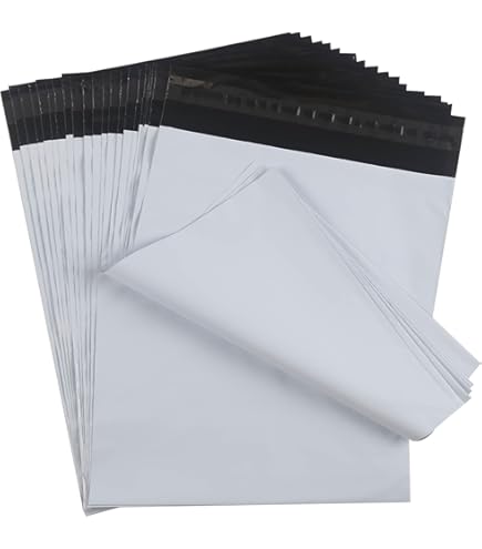 Lot De 100 Enveloppes Plastique Blanches Opaques A3 350 X 450 Mm,pochettes D'expédition 35x45 Cm 60 Microns. Enveloppe Fine 22g, Légère, Solide, Inviolable Et Imperméable