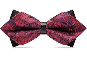 HISUNBEN Klasyczna, Wąska Muszka Męska do Smokingu – Jednokolorowa z Regulowanym Haczykiem na Wesela i Przyjęcia