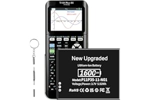 TI-84 Plus CE Akku,YISHDA 1600mAh Passend für Texas Instruments TI-84 Plus CE,TI Nspire CX/CX II、TI Nspire CX CAS/CX CAS II,P/N:P11P35-11-N01 High Capacity Battery