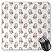 Produktbild HYYCLS Hedgehog Mauspads, Illustration of Spiky Animals with Orange Bags Subtle Smile and Leaves, Standard Size Rectangle Non-Slip Rubber Mousepad, Orange Pale Grey White