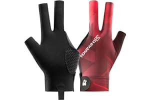 EIHI Gant de Billard Snooker à Trois Doigts pour Main