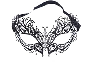 Lady of Luck Venezianische Maske Metall, Maskerade Maske Damen Metall Masken Ball Masken Ideal für Partys und Maskeraden