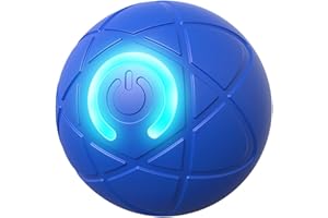 VRIUSI Rolling Smart Ball, Interactive Pet Ball, Pet Toy Self-entertainment, Bite-resistant Toy Ball, Moving Rolling Automatic Ball Toys for Dogs, Automatic Moving Cat Toy With Light for Cats Dogs and Pets