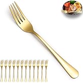 ReaNea Gold Table Forks 12 Pieces, Table Forks Gold Plated Titanium Stainless Steel for Home, Restaurant, Wedding, Parties, E