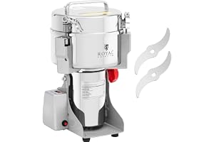 RoyalCateringRCMZ-2000D elektrisk kryddkvarn 2000 g 21 x 9,5 cm | 3 400 W digital professionell elektrisk kryddkvarn kryddkvarn