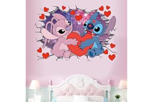 LXJYMFZI 3D New Cartoon Wall Stickers Cute Girls Wall Decal Self-Adhesive Wall Sticker for Girls Room Bedroom Living Room Art Home Decor Size：（40X60cm）