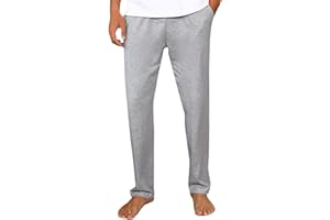 Litherday Pantalón de Pijama para Hombre Invierno Largo Algodón Pantalones Largos de Pijama de Hombre Pantalones Pijama Hombre de Cuadros Pantalón de Dormir de Primavera con Bolsillos y Cordón