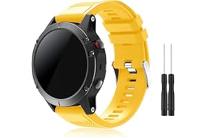 TOPsic Fenix 5 Elastyczny silikonowy zamiennik paska do Garmin Fenix 5/Fenix 5 Plus/Forerunner 935/Fenix 6/Fenix 6 Pro/Fenix 7/Fenix 7 Solar/Fenix 7 Sapphire Solar