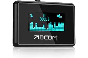 ZIOCOM Adaptador Bluetooth Receptor 30 Pin para iPod Bose SoundDock y Otros Altavoces de Base 30 Pin, Pantalla LCD Única, Batería incorporada, Soporta 2 Dispositivos Simultáneamente(No para Coche)