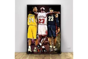 LJA Kobe Bryant Michael Jordan Lebron James Basketball Kunst Leinwand Poster Zuhause Wand Dekor Painting