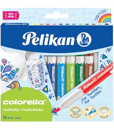 Pentel Fabric Fun Set - Buntstifte Für Stoff & Baumwoll-Etui Zum Gestalten