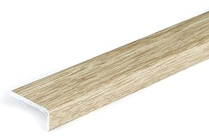 CEZAR SELF-Adhesive Wood Effect Threshold 1M Door Stops End Laminate Floor Edge Strip Trim TMW Profiles (Sand Oak)
