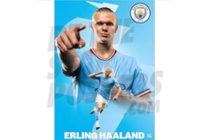 BE THE STAR POSTERS Erling Haaland Man City Póster de acción 22/23 (A2 sin marco)