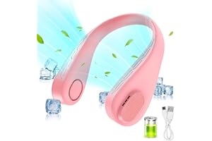 Cozbuen Ventilatore da Collo Portatile, Ventilatore USB Mini Ventilatori Fan Con 3 Velocità, Piccolo Ventilatore Collo Ricaricabile Senza Lama Potente Ventola per Ufficio Viaggi Sport all'aperto