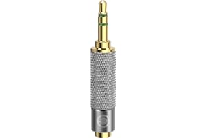 GEEKRIA 3,5 mm męski na 3,5 mm (1/8'') zbalansowany żeński adapter do słuchawek 3,5 mm 4-biegunowy kabel podłączony do zbalansowanego urządzenia odtwarzacza 3,5 mm, wtyczka audio konwersji ze stopu