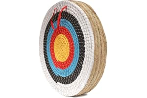 AUVIM Archery Targets for Backyard Hand-Made Straw Archery Target for Recurve Bow Compound Bow or Longbow 20 Inches Traditional Bow Arrow Target for Kids Youth Adult Archery Hunting Practice
