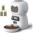 SCHITEC Automatic Cat Feeder, 3.5L Timed Auto Dog Feeders for Small Pets, Automated Dry Food Dispenser, Smart Feed with Timer & Portion Control for 4 Meals Daily