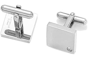 inSCINTILLE Gemelli Uomo Camicia in Acciaio Inossidabile – Eleganti per Matrimonio, Cerimonie e Ufficio – Confezione Regalo