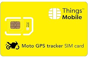 MOTO GPS TRACKER SIM Card - Things Mobile - with Global Coverage and Multi-Operator GSM/2G/3G/4G LTE Network, No Fixed costs, No Expiration Date and Competitive Rates, with €10 Credit Included