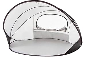 DERYAN Beach Tent XXL - Pop-Up - Argento - Adatto per 2-3 persone - Protezione dal sole e dal vento - Facile da installare - Borsa per il trasporto inclusa