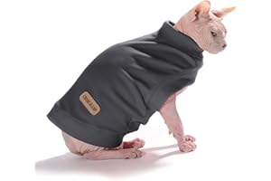 CARACALEAP Hund Pullover - Weiche und Warm T-Shirt Hunde Winter Frühling Kleidung Mantel Katzenpullover Pullover Sweater Weich Fuzzy für Kleine Hunde Katzen S Dunkelgrau