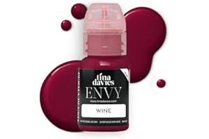 Tina Davies Pigmenti labbra professionali Envy & Lust – trucco permanente per labbra – colori guariscono fedeli al tono – alta ritenzione – Envy Wine, flacone da 15 ml