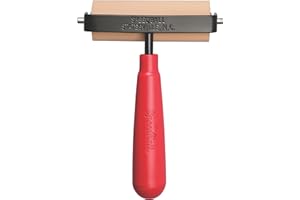 Speedball Deluxe Soft Rubber Brayer - 40/42 Durometer Roller With Heavy Duty Steel Frame – 3-1/2 Inches