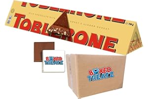 Toblerone Milk Chocolate Bar 750g BIG SIZE Toblerone Swiss Milk Chocolate Bar 750g. Birthday, Halloween Christmas Sharing Chocolate Bar Honey & Almond Bar Boxed Treatz